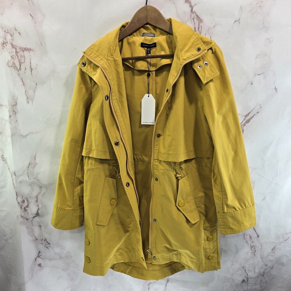Universal Standard Jacket Womens 4XS XS Yelllow Rain Precision Parka Anorak Wind